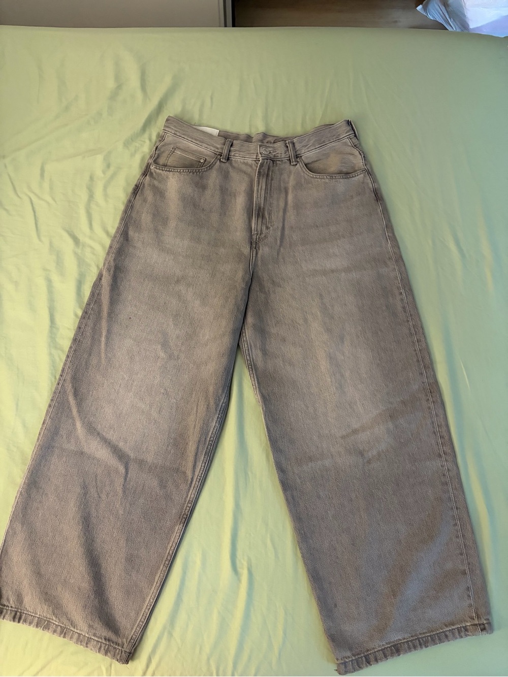 H&M Relaxed Wide-Leg Gray Men's Jeans